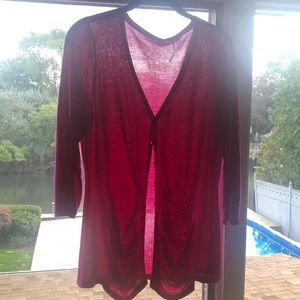 TaHari 3/4 sleeve fuchsia cardigan